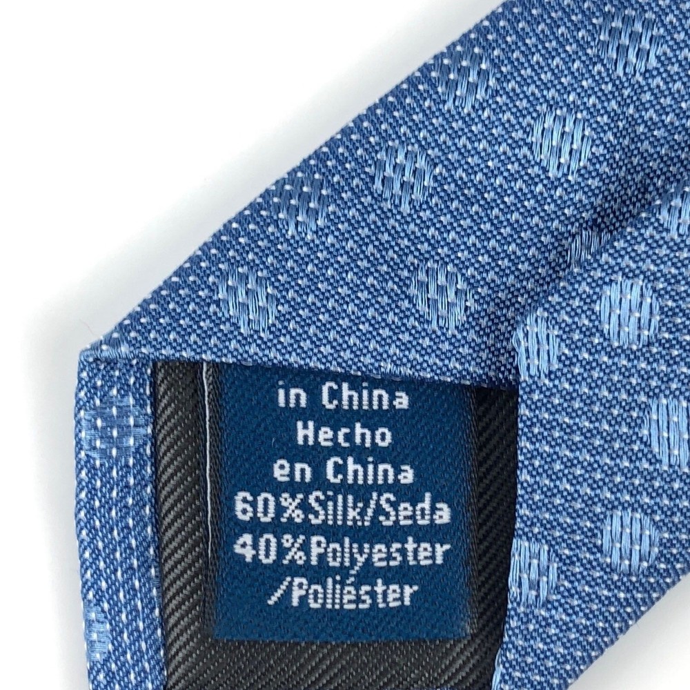 Vince Camuto Tie Men's Silk Blue Polka Dot Classic Elegant Dressy Necktie 3 x 57 - Picture 5 of 7